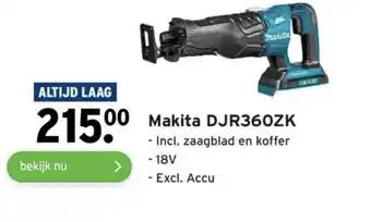 GAMMA • Makita DJR360ZK - Incl. zaagblad en koffer aanbieding