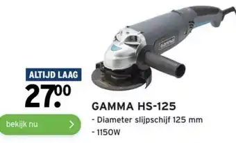 GAMMA GAMMA HS-125 Diameter slijpschijf 125 mm aanbieding