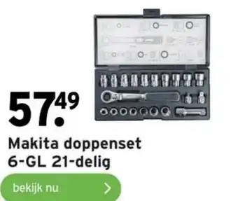 GAMMA Makita doppenset 6-GL 21-delig aanbieding