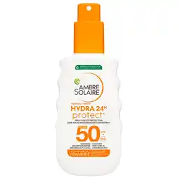 Kruidvat Garnier Ambre Solaire Hydra 24H SPF50 Zonnespray aanbieding