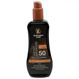 Kruidvat Australian Gold SPF50 Spray Gel met Bronzer aanbieding