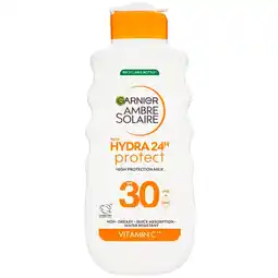 Kruidvat Garnier Ambre Solaire Hydra 24H Protect SPF30 Zonnemelk aanbieding