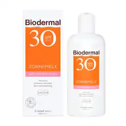 Kruidvat Biodermal Gevoelige Huid SPF30 Zonnemelk aanbieding