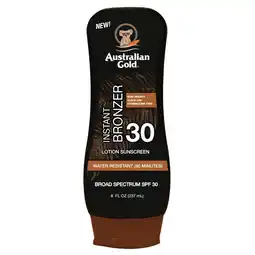 Kruidvat Australian Gold Instant Bronzer SPF30 Zonnebrand Lotion aanbieding