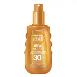 Kruidvat  Garnier Ambre Solaire Ideal Bronze SPF30 Zonnebrandspray aanbieding