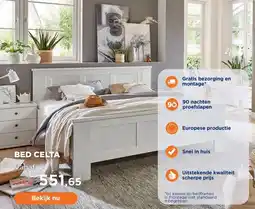 TotaalBED Bed Celta | 140 x 200 cm | Wit decor aanbieding