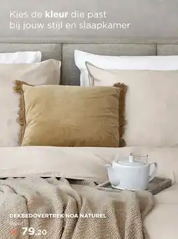TotaalBED Dekbedovertrek Noa Naturel 140 x 200/220 cm aanbieding