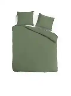TotaalBED Dekbedovertrek Noa Olijfgroen 140 x 200/220 cm aanbieding