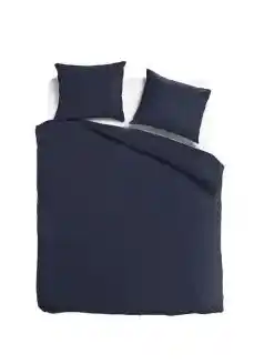 TotaalBED Dekbedovertrek Noa Koningsblauw 140 x 200/220 cm aanbieding