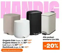 Kwantum Alle pedaal- emmers t/m 20L aanbieding