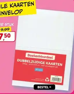 Boekenvoordeel 50 Dubblele Kaarten Met Envelop aanbieding