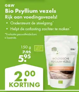 Gezond & Wel G&W Bio Psyllium vezels aanbieding