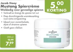 Gezond & Wel Jacob Hooy Mustang Spiercrème aanbieding