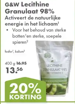 Gezond & Wel G&W Lecithine Granulaat 98% aanbieding