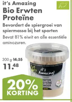 Gezond & Wel it's Amazing Bio Erwten Proteïne aanbieding