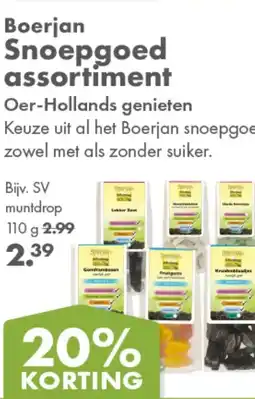 Gezond & Wel Boerjan Snoepgoed assortiment aanbieding