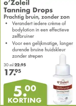 Gezond & Wel o'Zoleil Tanning Drops aanbieding