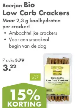 Gezond & Wel Boerjan Bio Low Carb Crackers aanbieding