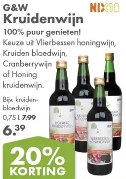 Gezond & Wel G&W Kruidenwijn aanbieding