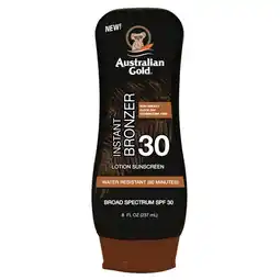 Trekpleister Australian Gold Instant Bronzer SPF30 Zonnebrand Lotion aanbieding