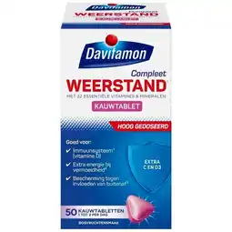 Trekpleister Davitamon Compleet Weerstand Bosvruchten Kauwtabletten aanbieding