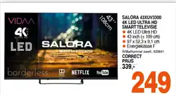 Correct Salora 43xuv3300 4k led ultra hd smart televisie aanbieding