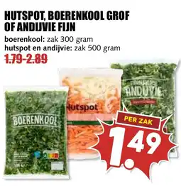 De Boerenschuur Hutspot, boerenkool grof of andijvie fijn aanbieding
