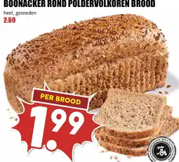 De Boerenschuur Boonacker rond poldervolkoren brood aanbieding