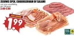 De Boerenschuur Zeeuws spek, coburgerham of salami aanbieding