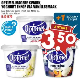 De Boerenschuur Optimel magere kwark, yoghurt en/of vla vanillesmaak aanbieding