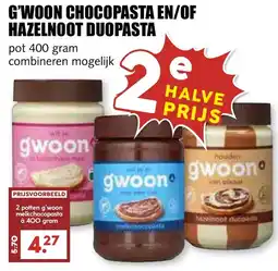 De Boerenschuur G'woon chocopasta en/of hazelnoot duopasta aanbieding