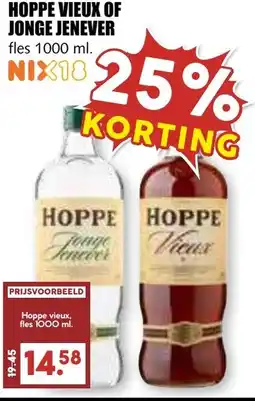 De Boerenschuur Hoppe vieux of jonge jenever aanbieding