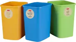 Bol.com Set van 3x10L Curver ECO-Friendly scheidingsbakken aanbieding