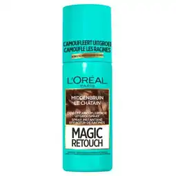 Trekpleister L'Oréal Paris Magic Retouch Middenbruin Camouflerende Uitgroeispray aanbieding