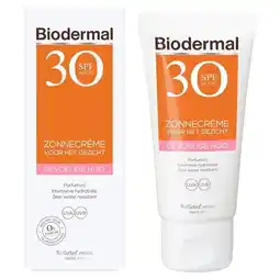 Trekpleister Biodermal Gevoelige Huid SPF30 Zonnecrème voor het Gezicht aanbieding