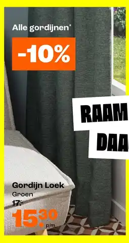 Kwantum Gordijn Loek Groen aanbieding