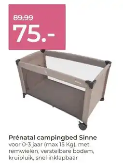 Prenatal Prénatal campingbed sinne aanbieding