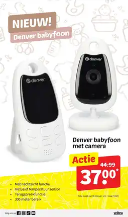 Wibra Denver babyfoon met camera aanbieding