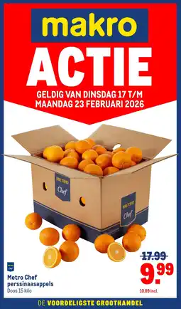 Makro Metro chef perssinaasappels aanbieding