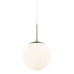 Praxis Nordlux hanglamp Grant opaal messing ⌀25cm E27 aanbieding