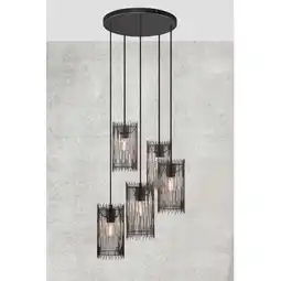 Praxis Nordlux hanglamp Elvis XL zwart ⌀40cm 5xE27 aanbieding