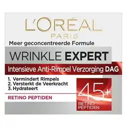 Trekpleister L’Oréal Paris Wrinkle Expert 45+ Anti-Rimpel Dagcrème aanbieding