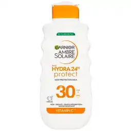 Trekpleister Garnier Ambre Solaire Hydra 24H Protect SPF30 Zonnemelk aanbieding