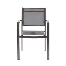 Praxis Trapani Tuinstoel - Aluminium Frame - Grijs Textileen - Stapelbaar aanbieding