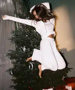 Hunkemoller Hunkemöller Geribde Jersey Cardigan Wit aanbieding