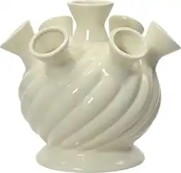 Intratuin Decoris vaas Tullip wit D 18 H 16 cm aanbieding