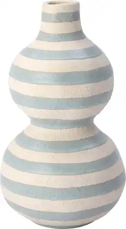 Intratuin Intratuin vaas Carlo blauw / crème D 17,5 H 30,5 cm aanbieding