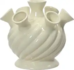 Intratuin Decoris vaas Tullip wit D 20,2 H 19,5 cm aanbieding