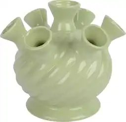 Intratuin Decoris vaas Tullip groen D 18 H 16 cm aanbieding