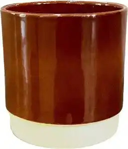 Intratuin Gina Da bloempot Eno terracotta duotoon D 8 H 7,5 cm aanbieding